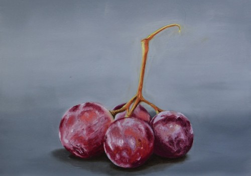Four Grapes Oil Painting